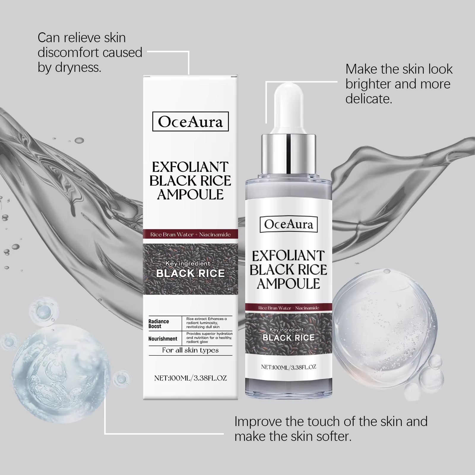 oceauraGlow™ – Rice Brightening & Exfoliating Serum